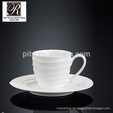 Hotel Ozean Linie Mode Eleganz weiß Porzellan Cafe Tasse Espresso Tasse Kaffeetasse